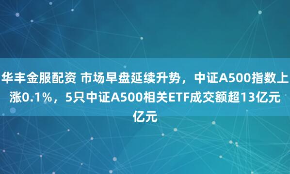 华丰金服配资 市场早盘延续升势，中证A500指数上涨0.1%，5只中证A500相关ETF成交额超13亿元